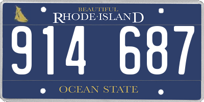 RI license plate 914687