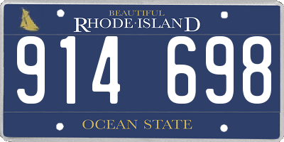 RI license plate 914698