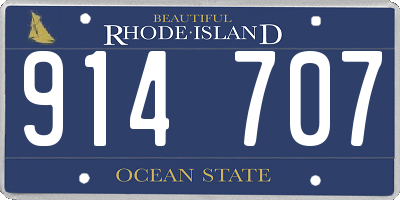 RI license plate 914707