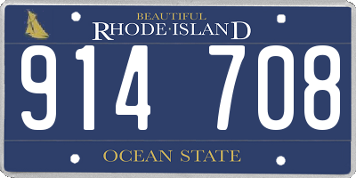 RI license plate 914708