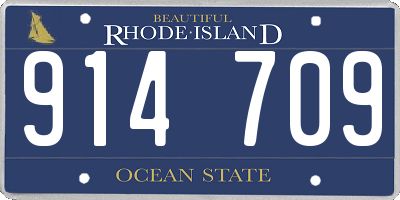 RI license plate 914709