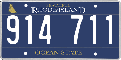 RI license plate 914711