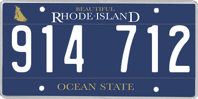 RI license plate 914712