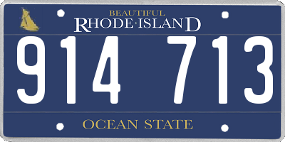 RI license plate 914713