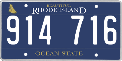 RI license plate 914716