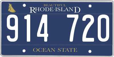 RI license plate 914720