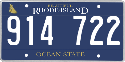 RI license plate 914722