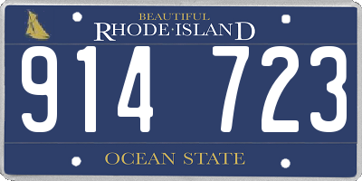 RI license plate 914723