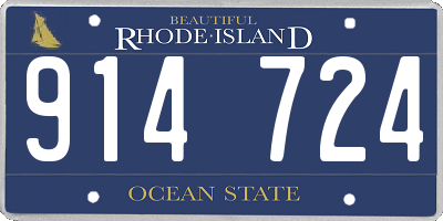 RI license plate 914724