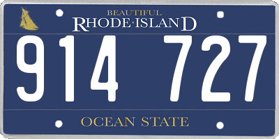 RI license plate 914727