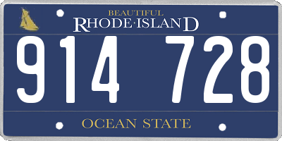 RI license plate 914728
