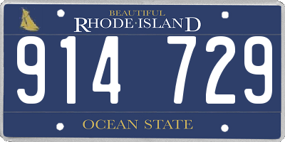 RI license plate 914729