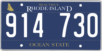 RI license plate 914730