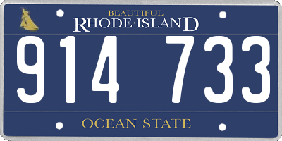RI license plate 914733