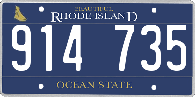 RI license plate 914735