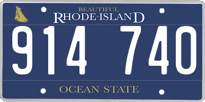 RI license plate 914740