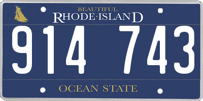 RI license plate 914743