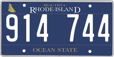 RI license plate 914744