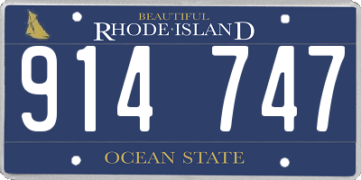 RI license plate 914747
