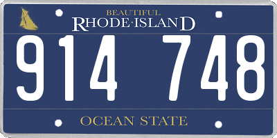 RI license plate 914748
