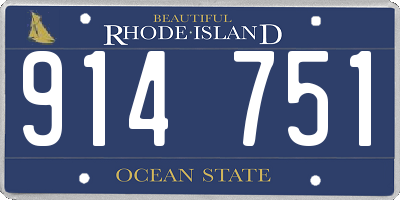 RI license plate 914751