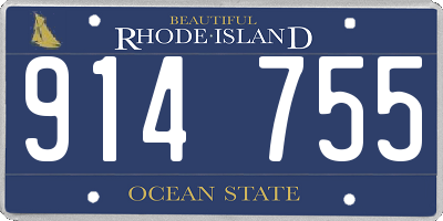 RI license plate 914755