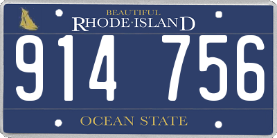 RI license plate 914756