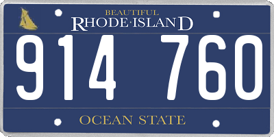 RI license plate 914760
