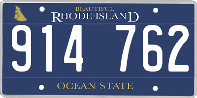 RI license plate 914762