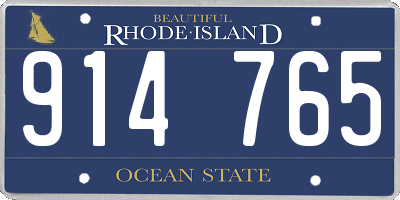 RI license plate 914765