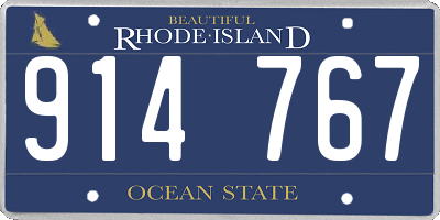 RI license plate 914767
