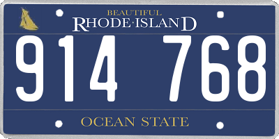 RI license plate 914768