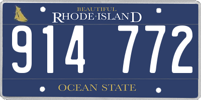 RI license plate 914772