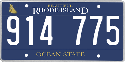 RI license plate 914775