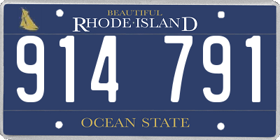 RI license plate 914791