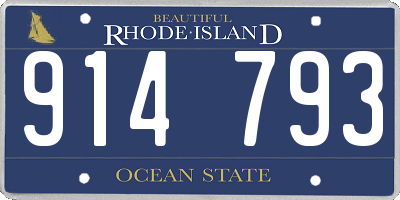 RI license plate 914793
