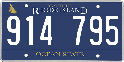 RI license plate 914795