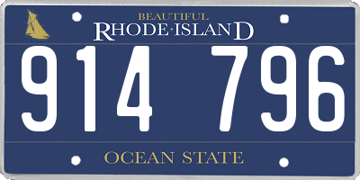 RI license plate 914796