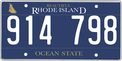 RI license plate 914798