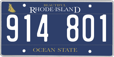 RI license plate 914801