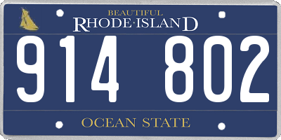 RI license plate 914802