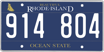 RI license plate 914804
