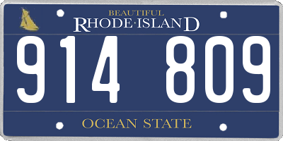 RI license plate 914809