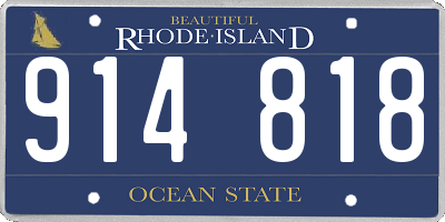 RI license plate 914818
