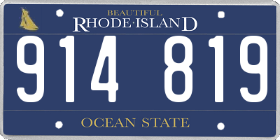 RI license plate 914819