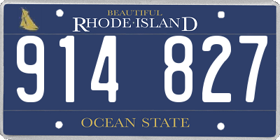 RI license plate 914827