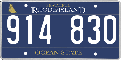 RI license plate 914830