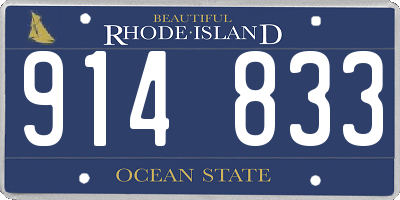 RI license plate 914833
