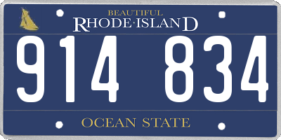 RI license plate 914834