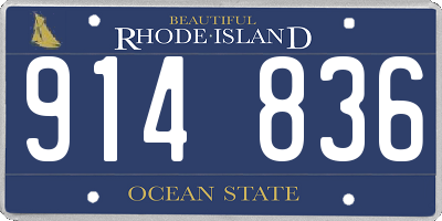 RI license plate 914836
